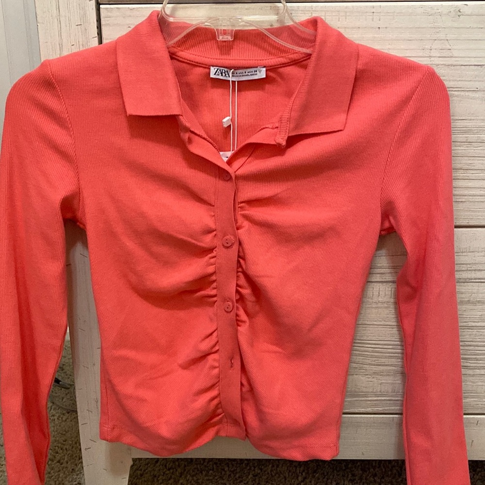Pink Zara Button Up
